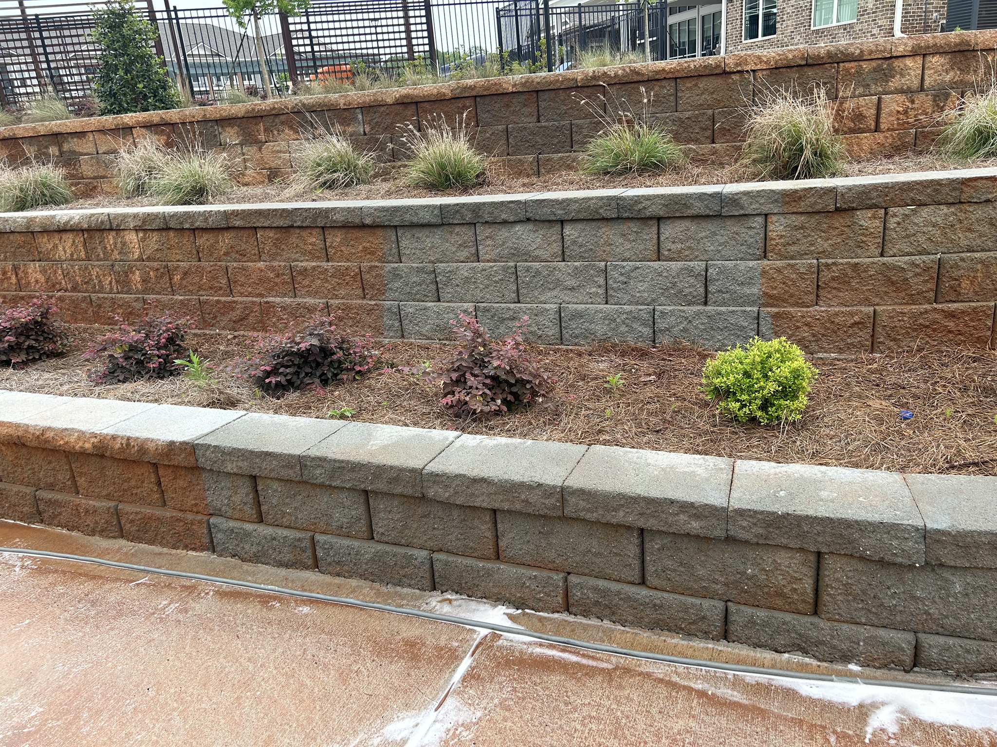 Removing Stubborn Red Clay Stains on This Commercial Job Site in McDonough, GA